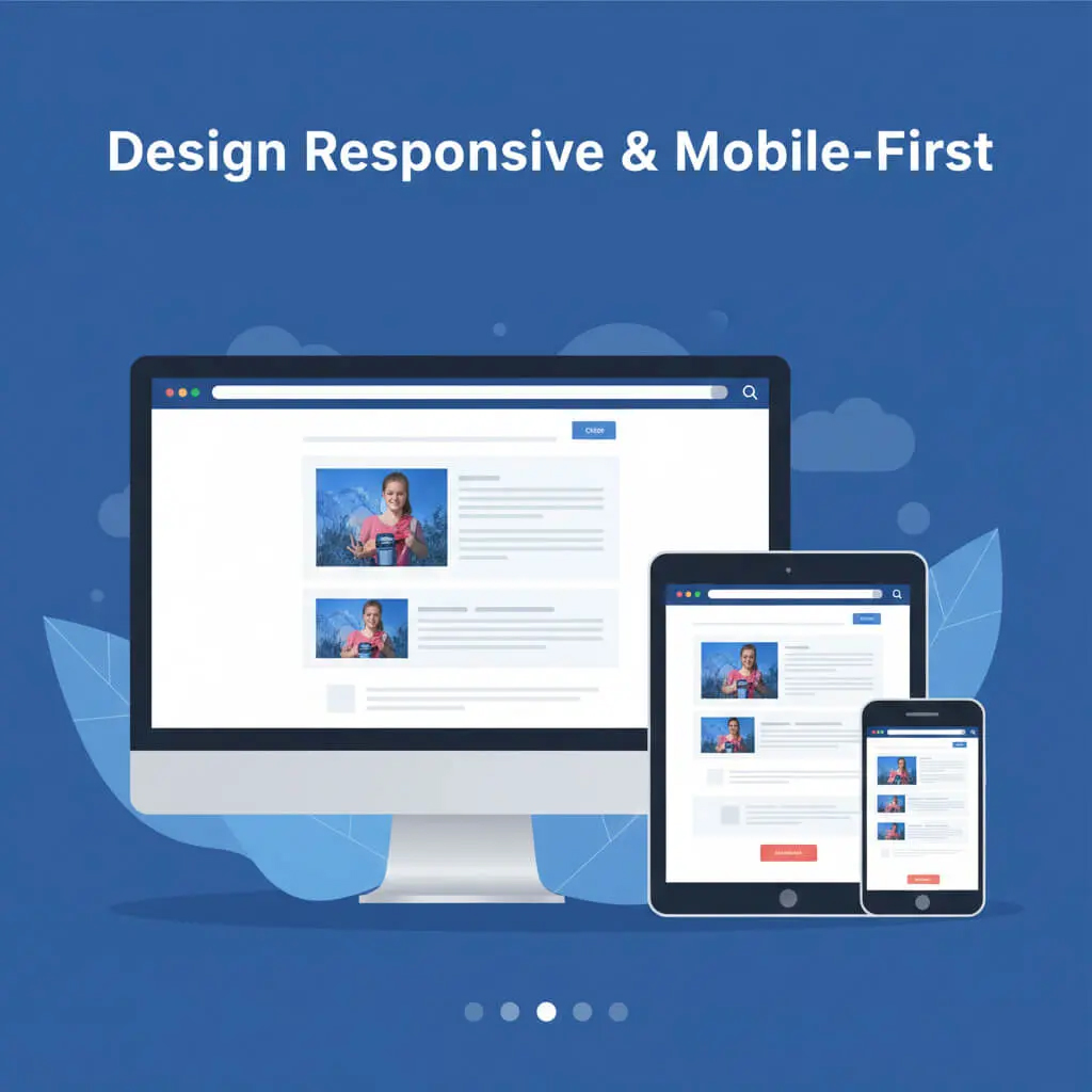 Aperçu d'un site vitrine Alpidev adapté sur smartphone, tablette et ordinateur (Design Responsive Mobile-First)