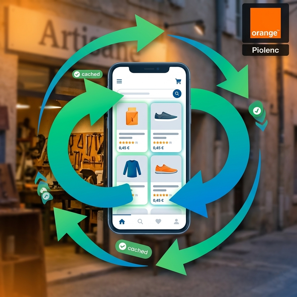 PWA rapide avec consultation hors ligne sur smartphone