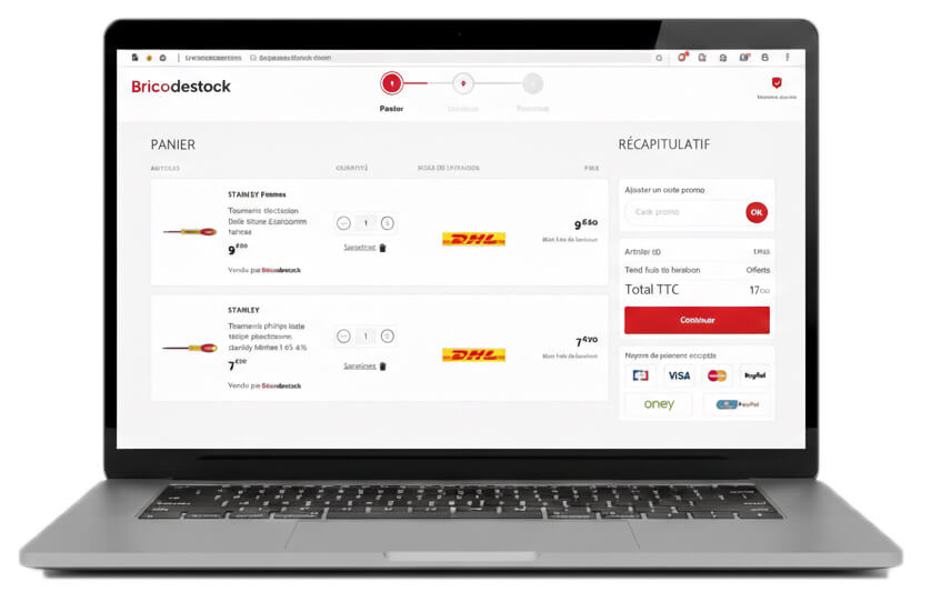 Tunnel de vente e-commerce conçu pour convertir les visiteurs en clients